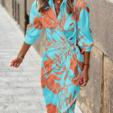 Louisa | Vestido Envelope de Verão com Gola em Tecido Leve - Ines Braga