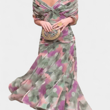 Luana® | Vestido elegante com decote em V - Ines Braga