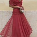 Luana® | Vestido elegante com decote em V - Ines Braga