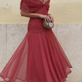 Luana® | Vestido elegante com decote em V - Ines Braga