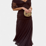 Luana® | Vestido elegante com decote em V - Ines Braga