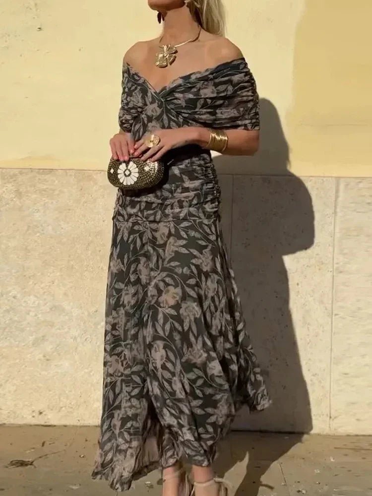 Luana® | Vestido elegante com decote em V - Ines Braga