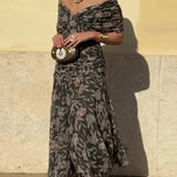 Luana® | Vestido elegante com decote em V - Ines Braga