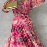 Luísa™ | Vestido Floral de Envolver com Toque Romântico - Ines Braga