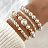 LuzPearl Conjunto de Pulseiras de Pérolas - Estilo Único - Ines Braga