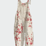 Macacão de Estilo Retrô com Estampa de Flores - Ines Braga