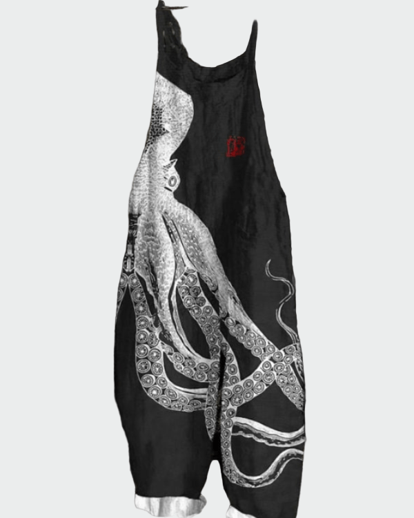 Macacão feminino de perna larga - Ines Braga