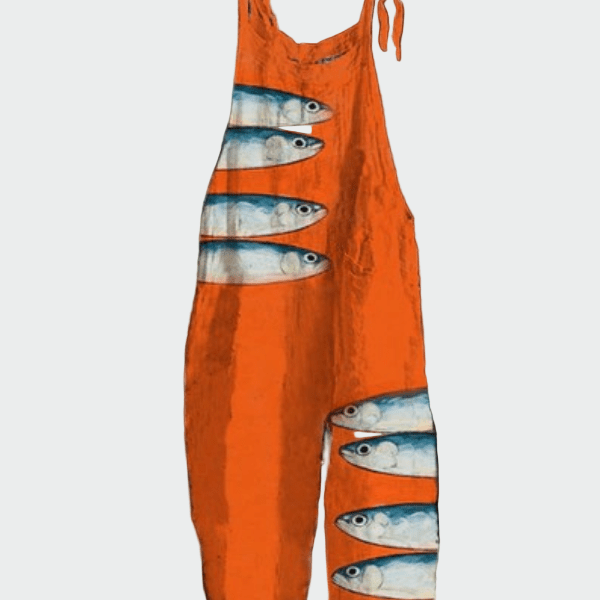 Macacão retrô de peito largo - Ines Braga