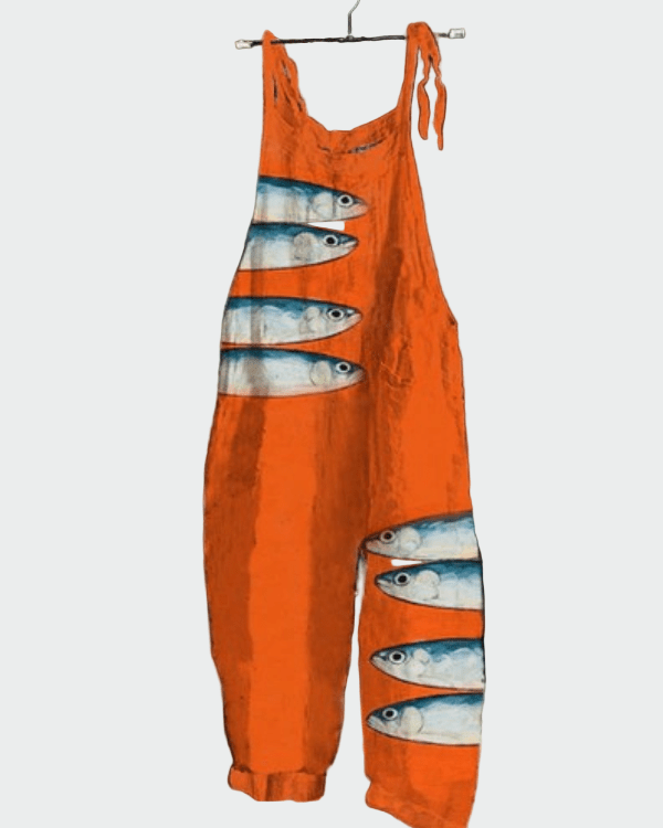 Macacão retrô de peito largo - Ines Braga