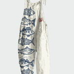 Macacão Retro Estampado de Flores - Ines Braga