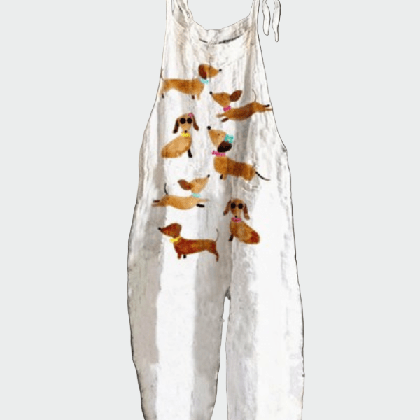 Macacão vintage com estampa floral - Ines Braga