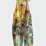 Macacão vintage floral inteiro - Ines Braga