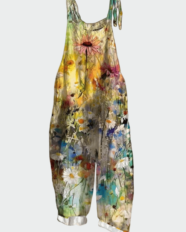 Macacão vintage floral inteiro - Ines Braga