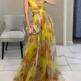 Madeline | Vestido Longo Floral para uma Elegância sem Esforço - Ines Braga