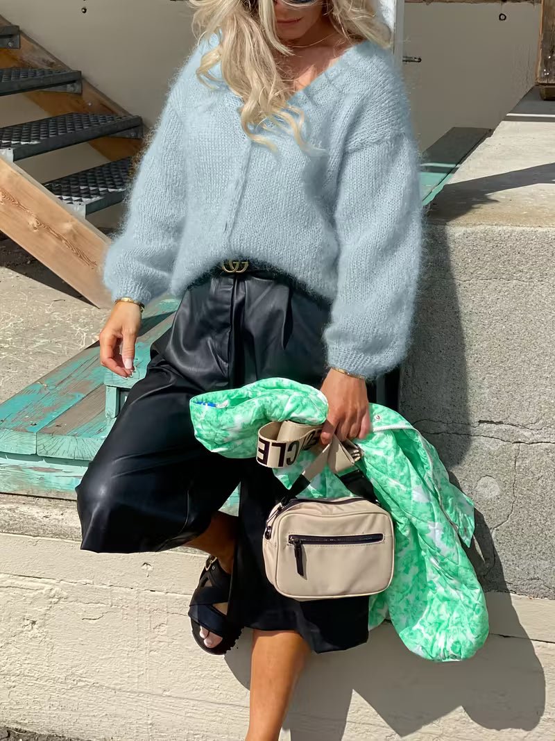 Manuela | Camisola de Malha com Botões e Manga Comprida - Ines Braga