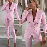 Maria | Fato Feminino Sofisticado de Duplo Abotoamento com Corte Ajustado - Ines Braga