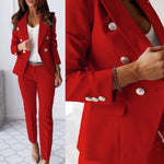 Maria | Fato Feminino Sofisticado de Duplo Abotoamento com Corte Ajustado - Ines Braga