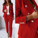 Maria | Fato Feminino Sofisticado de Duplo Abotoamento com Corte Ajustado - Ines Braga