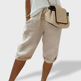 Mariana™ ｜ Calções Leves de Algodão e Linho - Ines Braga