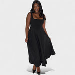 Maribel - Vestido Midi com decote quadrado - Ines Braga