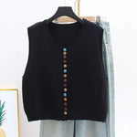 Maribele | Colete em Malha com Botões Coloridos - Ines Braga