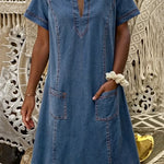 Marina® | Vestido de Ganga Macio - Ines Braga