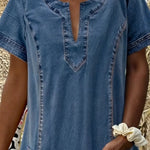 Marina® | Vestido de Ganga Macio - Ines Braga