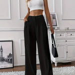 Martina - Calças cónicas de perna larga - Ines Braga