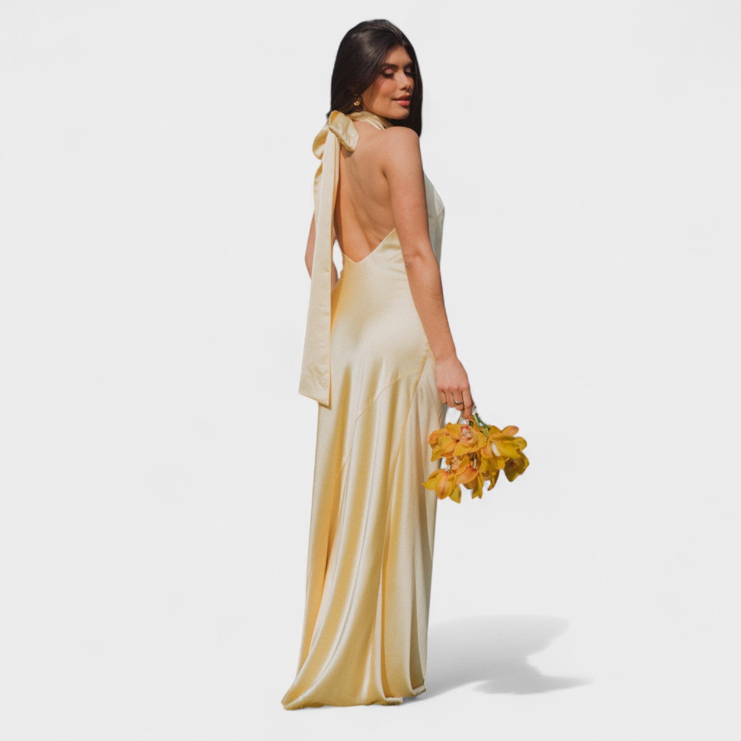 Martina - Vestido com laço de cetim - Ines Braga