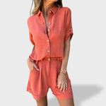 Matilde™｜Conjunto de Linho Leve de Verão - Ines Braga