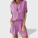 Matilde™｜Conjunto de Linho Leve de Verão - Ines Braga