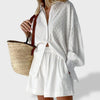 Maud | Conjunto de camisa e shorts de linho chique