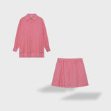 Maud | Conjunto de camisa e shorts de linho chique - Ines Braga