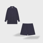 Maud | Conjunto de camisa e shorts de linho chique - Ines Braga