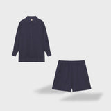 Maud | Conjunto de camisa e shorts de linho chique - Ines Braga