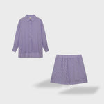 Maud | Conjunto de camisa e shorts de linho chique - Ines Braga