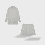 Maud | Conjunto de camisa e shorts de linho chique - Ines Braga