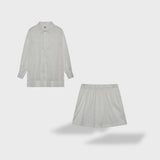 Maud | Conjunto de camisa e shorts de linho chique - Ines Braga