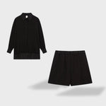 Maud | Conjunto de camisa e shorts de linho chique - Ines Braga