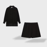 Maud | Conjunto de camisa e shorts de linho chique - Ines Braga