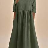 Minea™ | Vestido Em Algodão Arejado - Ines Braga