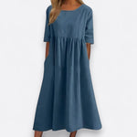 Minea™ | Vestido Em Algodão Arejado - Ines Braga