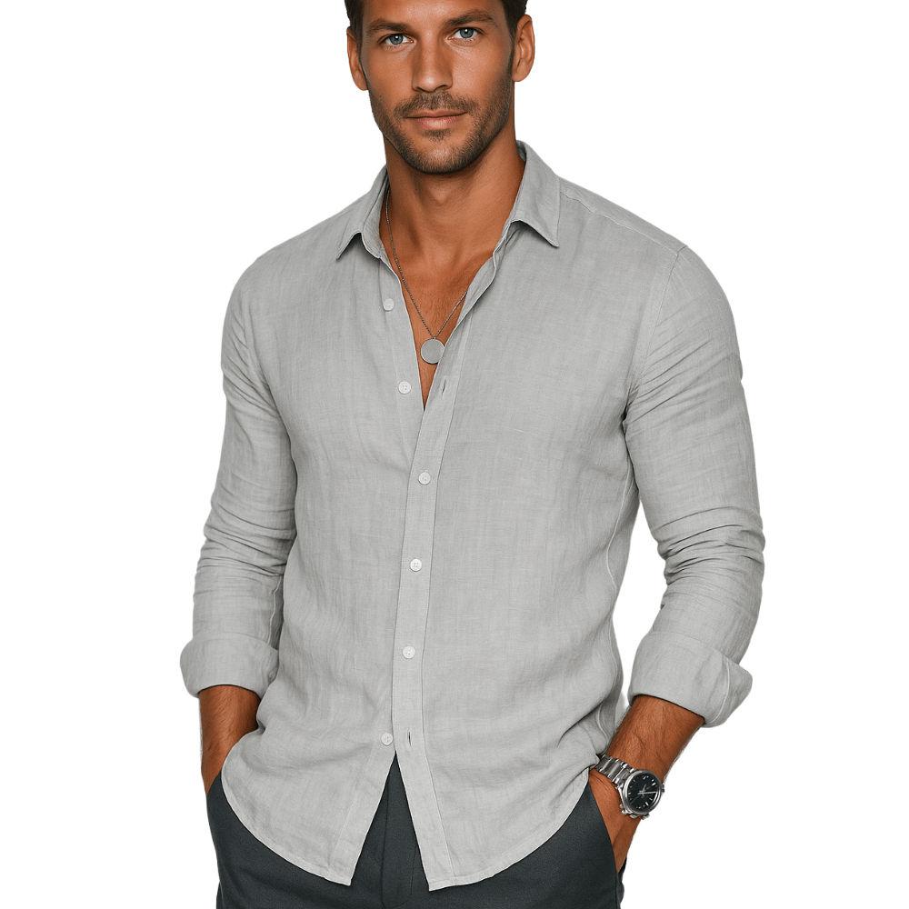 MIRAVO | Camisa casual em linho para homem - Ines Braga