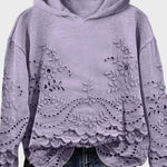 Moletom com Capuz em Renda de Campo Verde - Ines Braga