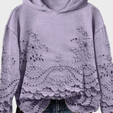 Moletom com Capuz em Renda de Campo Verde - Ines Braga