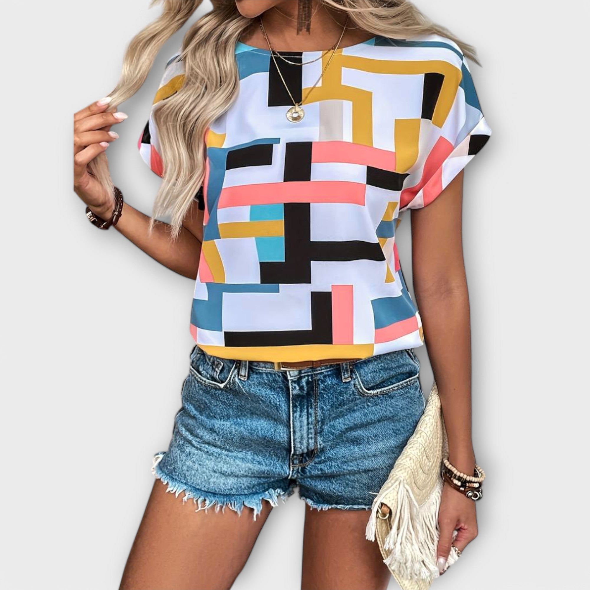 Mónica - Blusa de manga curta - Ines Braga