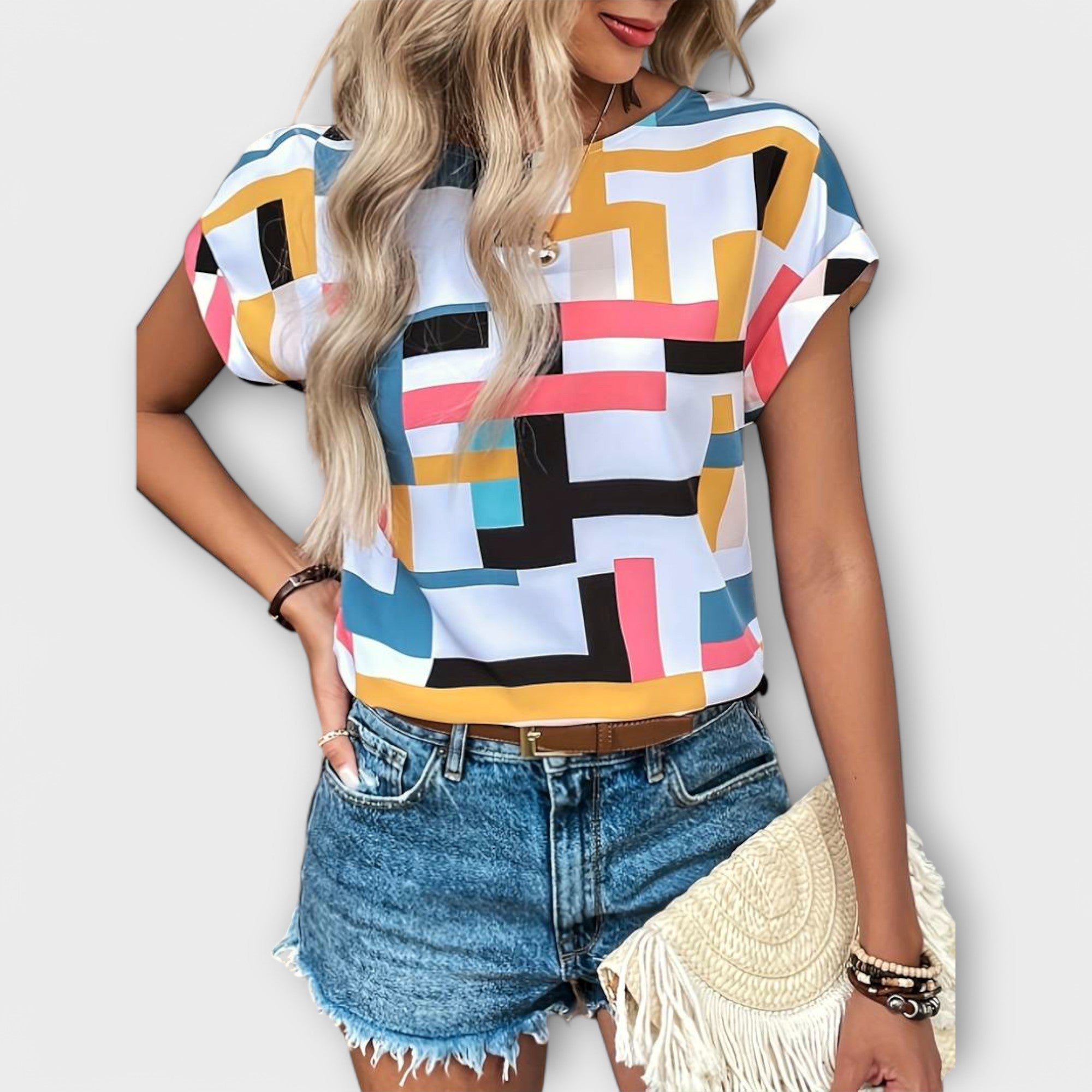 Mónica - Blusa de manga curta - Ines Braga