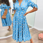 Monica™ | Vestido Elegante de Bolinhas - Ines Braga