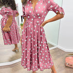 Monica™ | Vestido Elegante de Bolinhas - Ines Braga