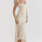 Nalina™ | Vestido Maxi – Elegância em Cada Detalhe - Ines Braga